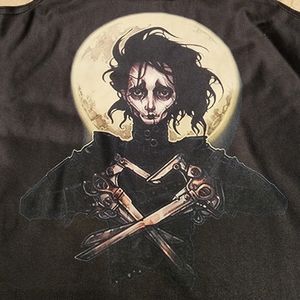 Johnny Depp Edward Scissorhands Womens Black Tank Top Size Small